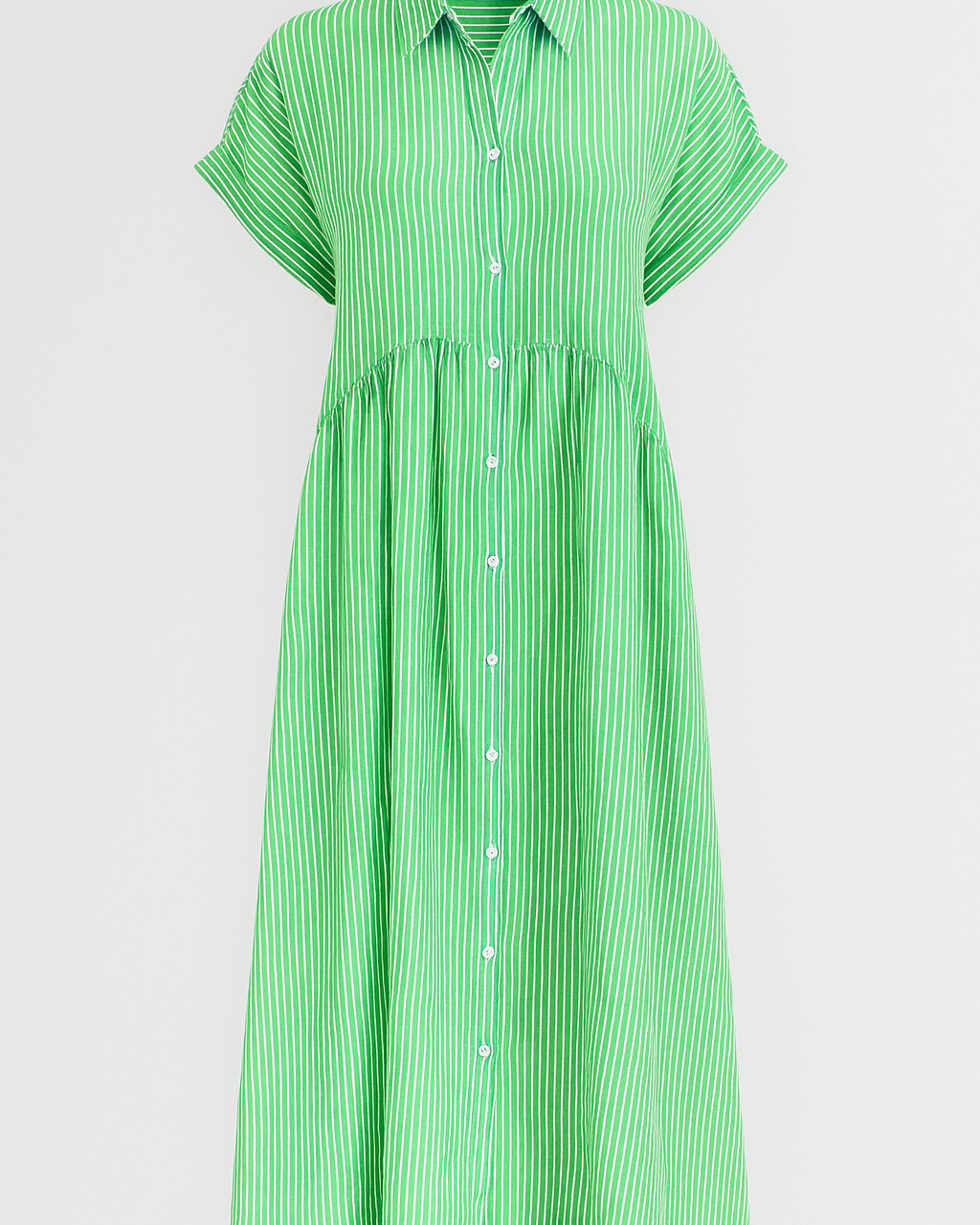 Refined Women's Midi Dress with Handy Pockets - Green - Midi Dress - Concept Fashionlab