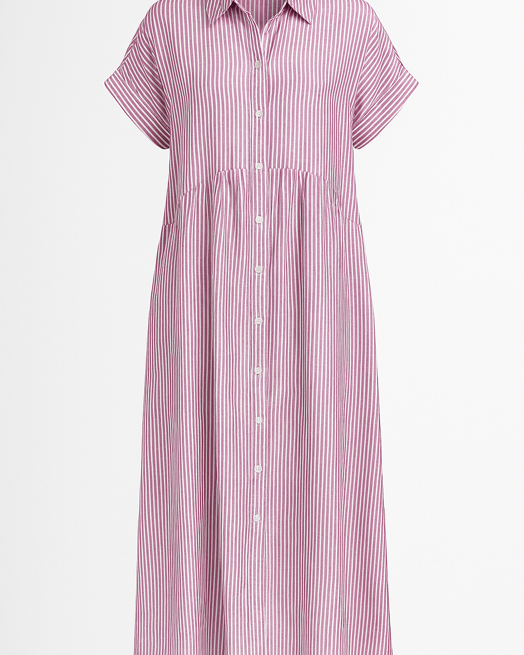 Refined Women's Midi Dress with Handy Pockets - Pink - Midi Dress - Concept Fashionlab