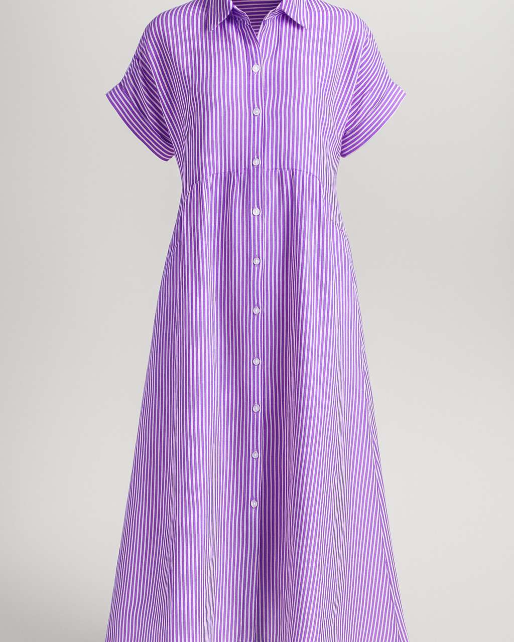 Refined Women's Midi Dress with Handy Pockets - Purple - Midi Dress - Concept Fashionlab
