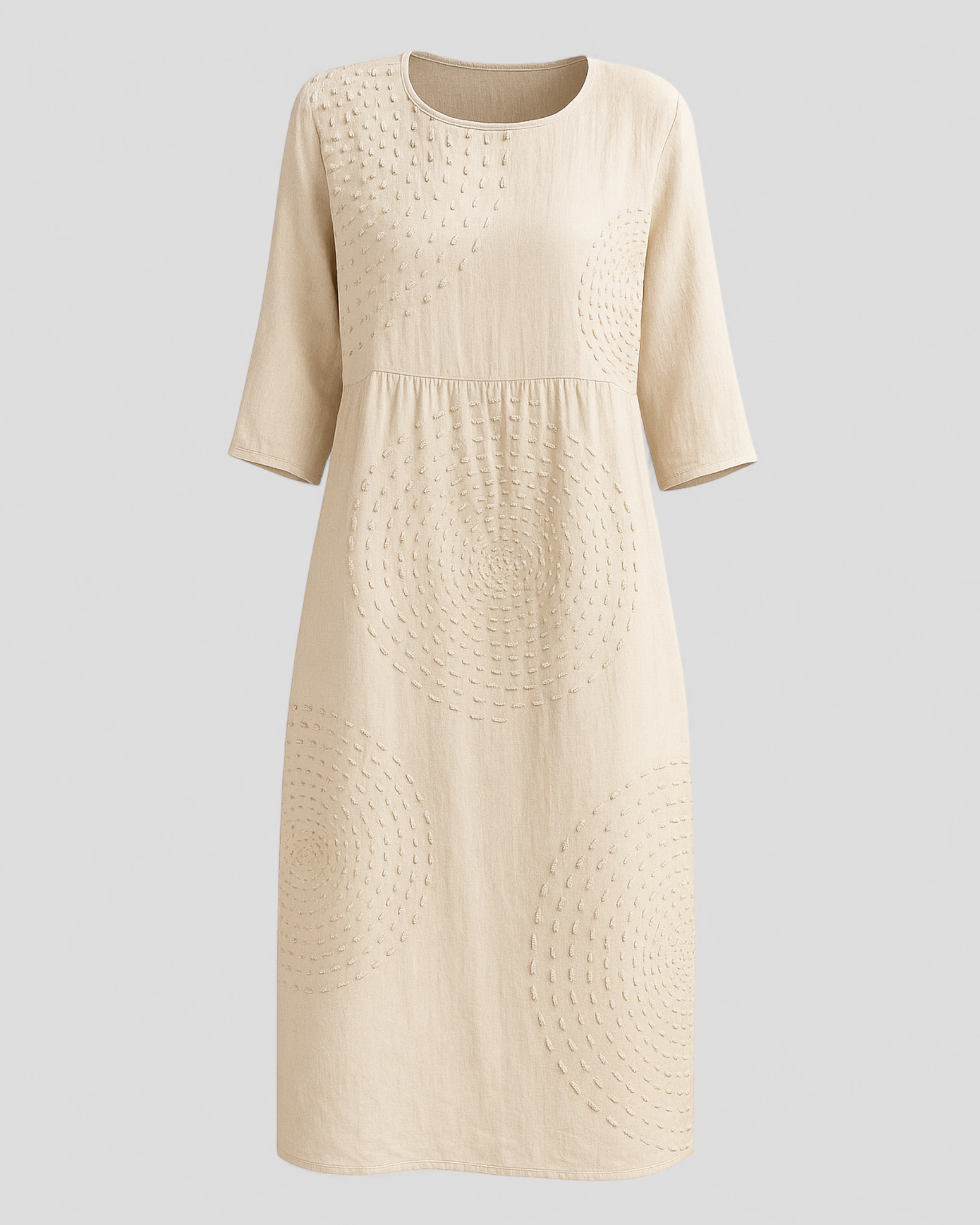 Elegantes Damen-Sommerkleid - Beige - Summer Dress - Concept Fashionlab