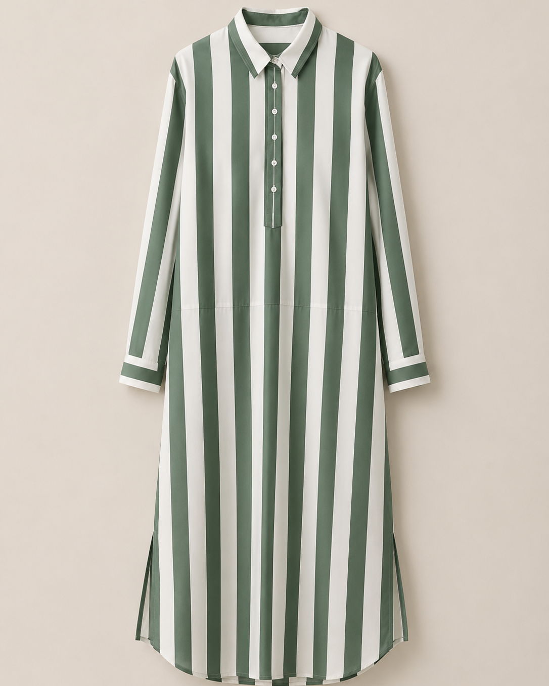 Lässiges gestreiftes Shirt Boho-Stil Maxi-Kleid - - Shirt - Concept Fashionlab
