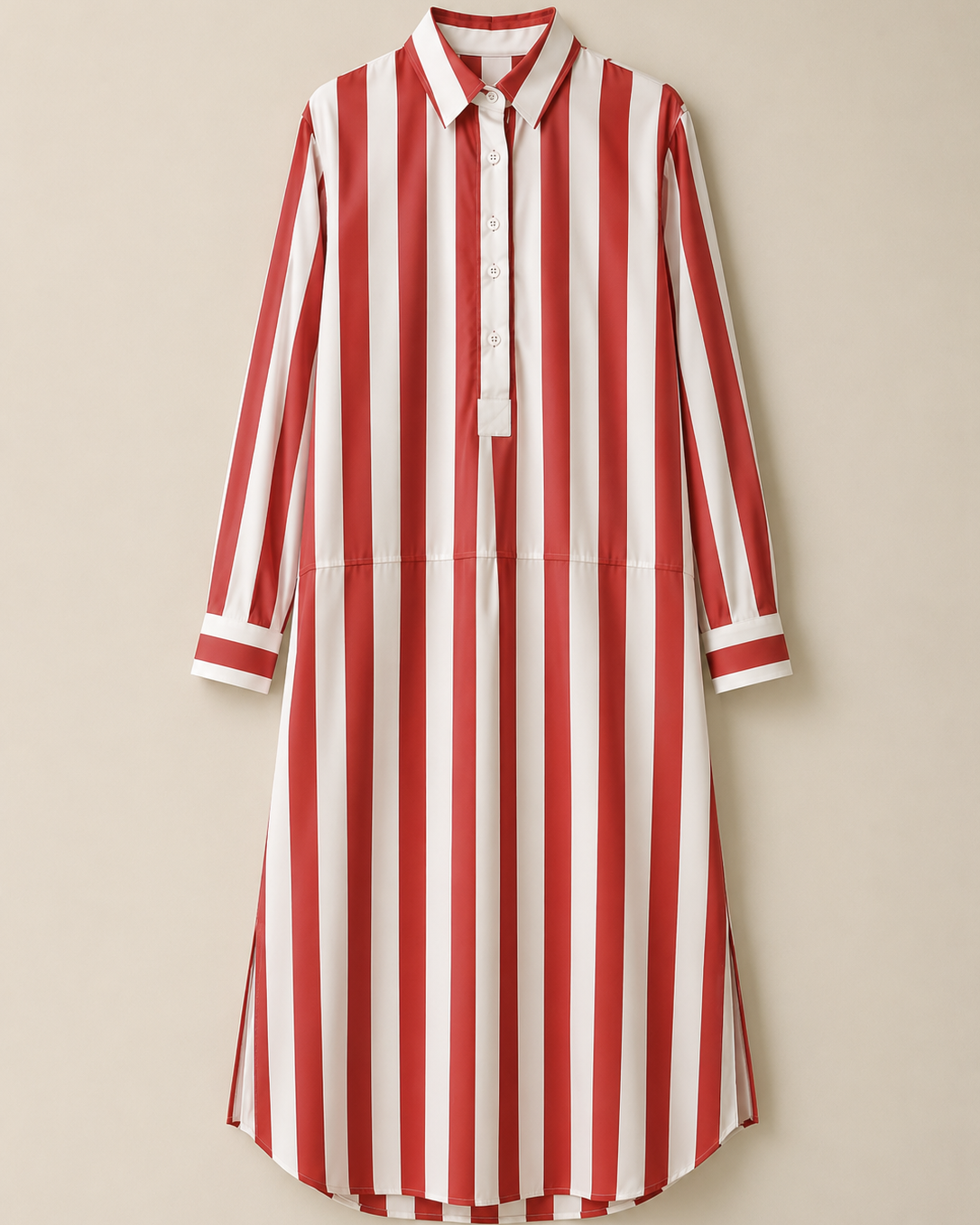 Lässiges gestreiftes Shirt Boho-Stil Maxi-Kleid - - Shirt - Concept Fashionlab