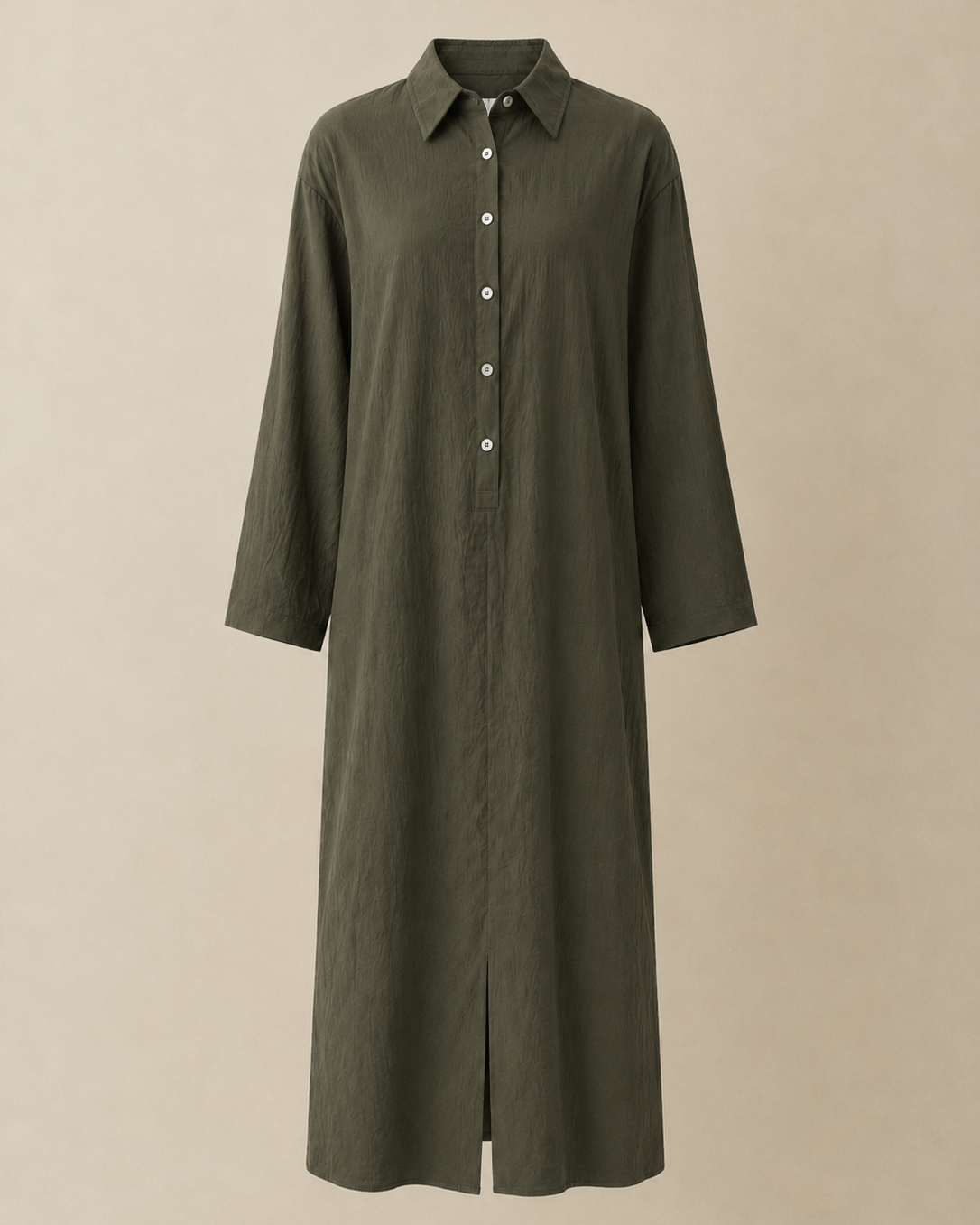 Soline | Lockeres Schwarzes Maxikleid mit Knöpfen - - Maxi Dress - Cow Clothing