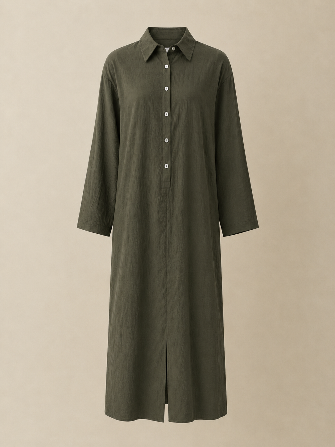 Soline | Lockeres Schwarzes Maxikleid mit Knöpfen - - Maxi Dress - Cow Clothing