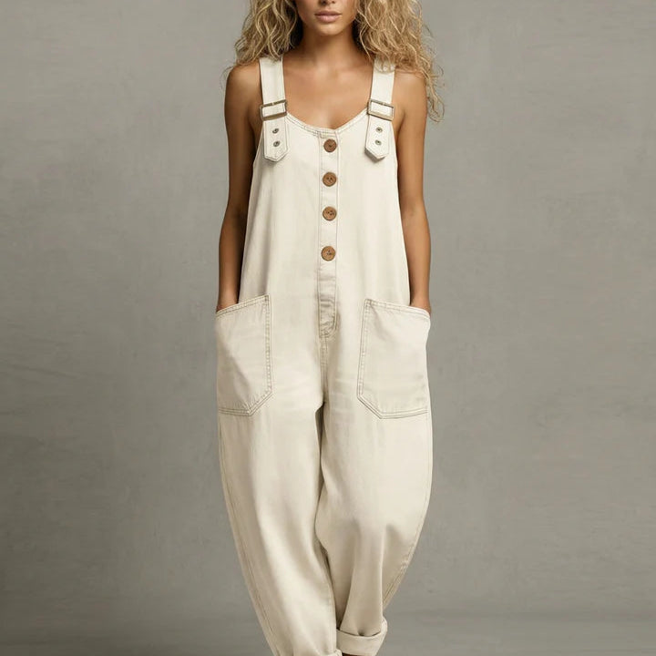 Lejla | Stylischer Denim-Overall mit Taschen