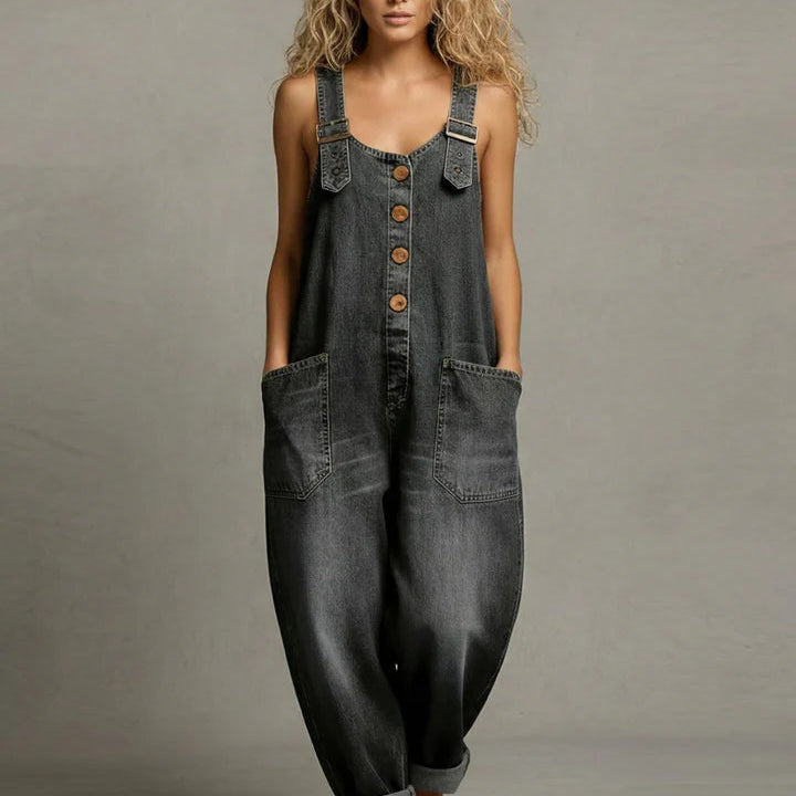 Lejla | Stylischer Denim-Overall mit Taschen