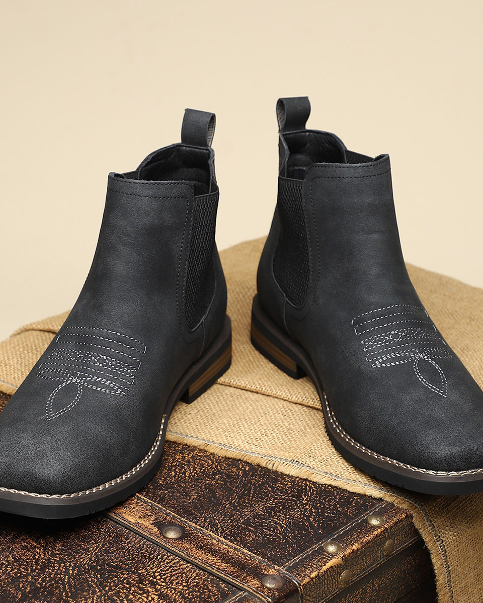 Alltagslederstiefel - Grau - Boots - Concept Fashionlab Boutique