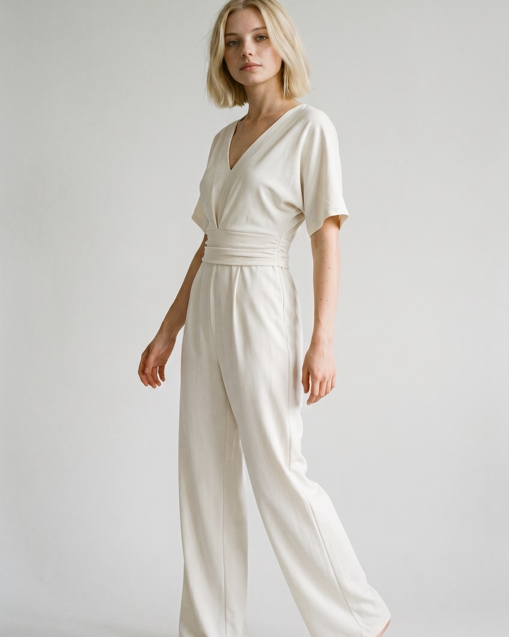 Lena - Eleganter V-Ausschnitt-Jumpsuit - - Jumpsuit - Concept Fashionlab Boutique