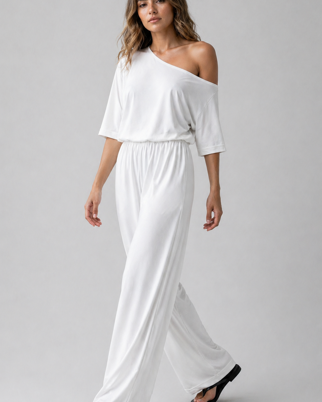 Lydia | Damen-Chic Frühlings-Jumpsuit mit einer einseitigen Schulter - - Jumpsuit - Concept Fashionlab