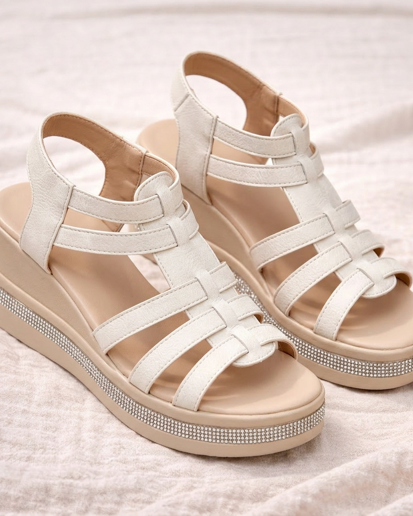 Gladiator Keilsandalen – Riemchen-Design und eleganter Look - - Sandals - Concept Fashionlab