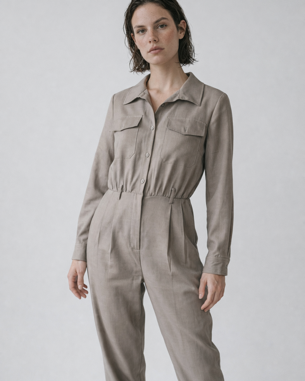 Megan Damen Jumpsuit – Leichter, eleganter Overall mit fließendem Fall für Alltag & Freizeit - - Jumpsuit - Concept Fashionlab
