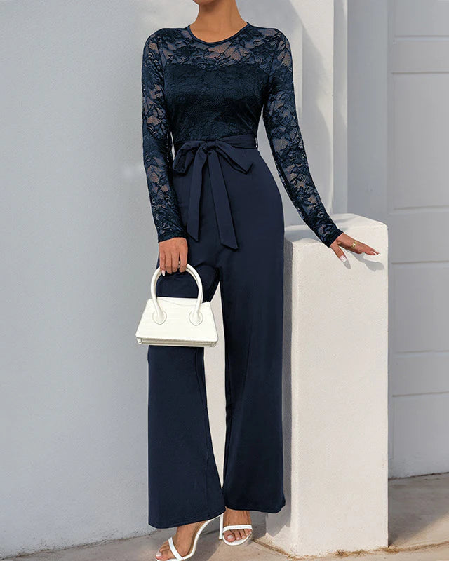 Jumpsuit der zeitlosen Eleganz Damen - Blau - Jumpsuit - Concept Fashionlab