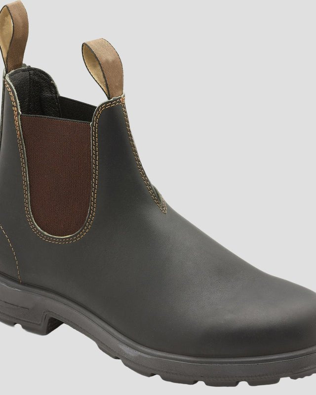 Herren-Leder-Chelsea-Stiefel mit Zuglasche – Schlanker, zeitloser Stil - Schwarzbraun - Chelsea Boots - Concept Fashionlab Boutique
