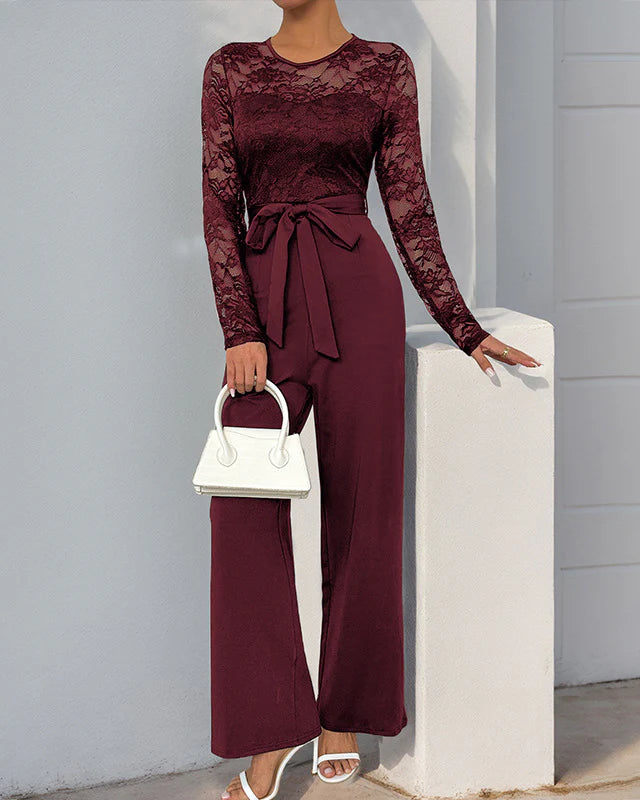 Jumpsuit der zeitlosen Eleganz Damen - Rot - Jumpsuit - Concept Fashionlab