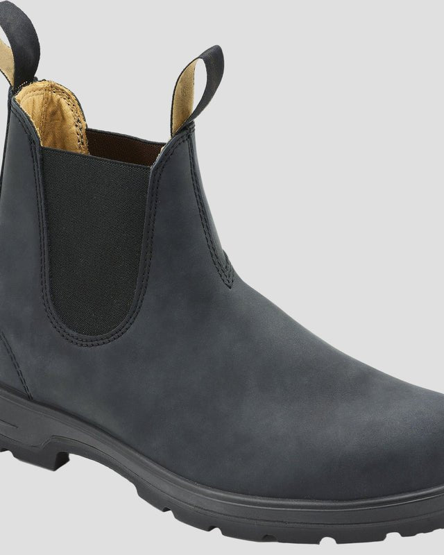 Herren-Leder-Chelsea-Stiefel mit Zuglasche – Schlanker, zeitloser Stil - Grau - Chelsea Boots - Concept Fashionlab Boutique