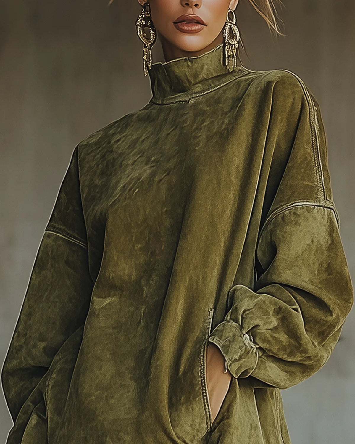 Damen Kuscheliges Wildleder-Fransen-Kleid – Luxuskomfort, müheloser - - Damen > Kleider - Concept Fashionlab