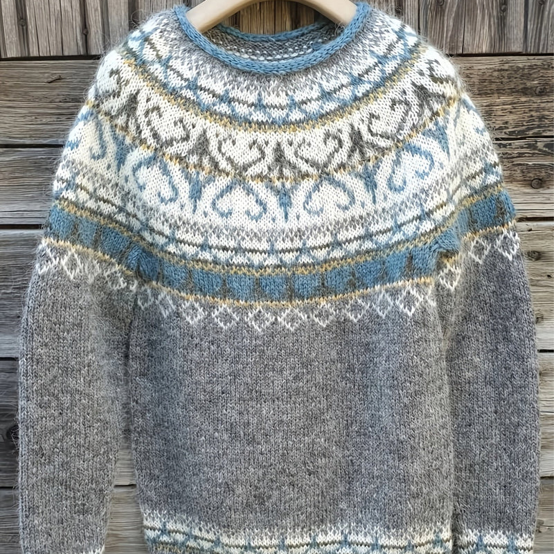 Kuscheliger, warmer Pullover mit sanften Winterdetails Damen