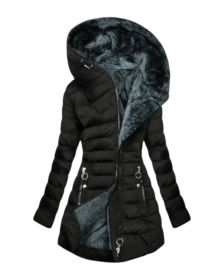 Camila gemütlicher Mantel — Müheloser Komfort und Stil Damen - Schwarz - Damen > Mäntel - Concept Fashionlab