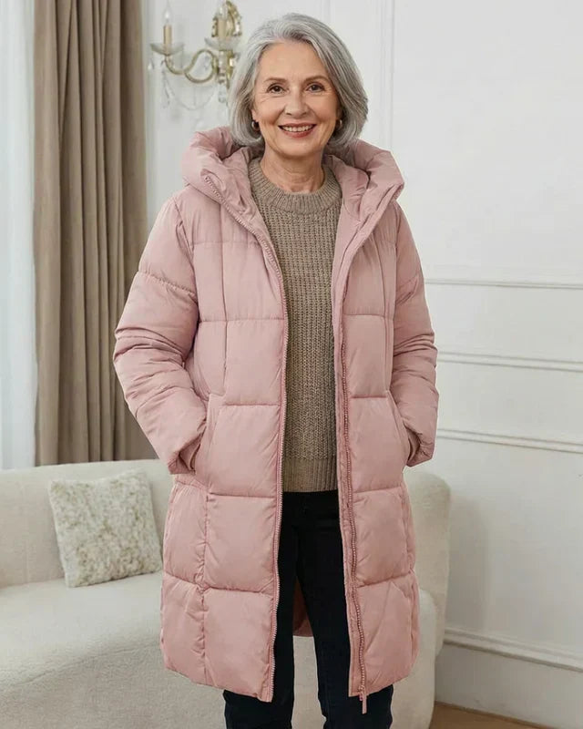 Damen Karyl Kapuzen-Quiltjacke für den Winter – Gemütliche Wärme und - Rosa - Damen > Sets > Outfit - Concept Fashionlab