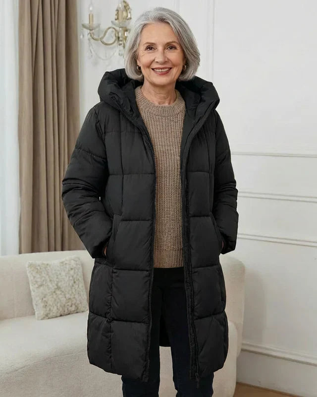 Damen Karyl Kapuzen-Quiltjacke für den Winter – Gemütliche Wärme und - Schwarz - Damen > Sets > Outfit - Concept Fashionlab