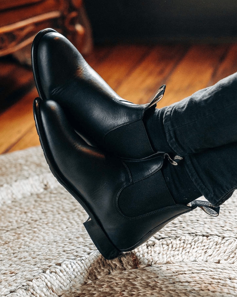 Herren-Leder-Chelsea-Stiefel mit Zuglasche – Schlanker, zeitloser Stil - - Chelsea Boots - Concept Fashionlab Boutique