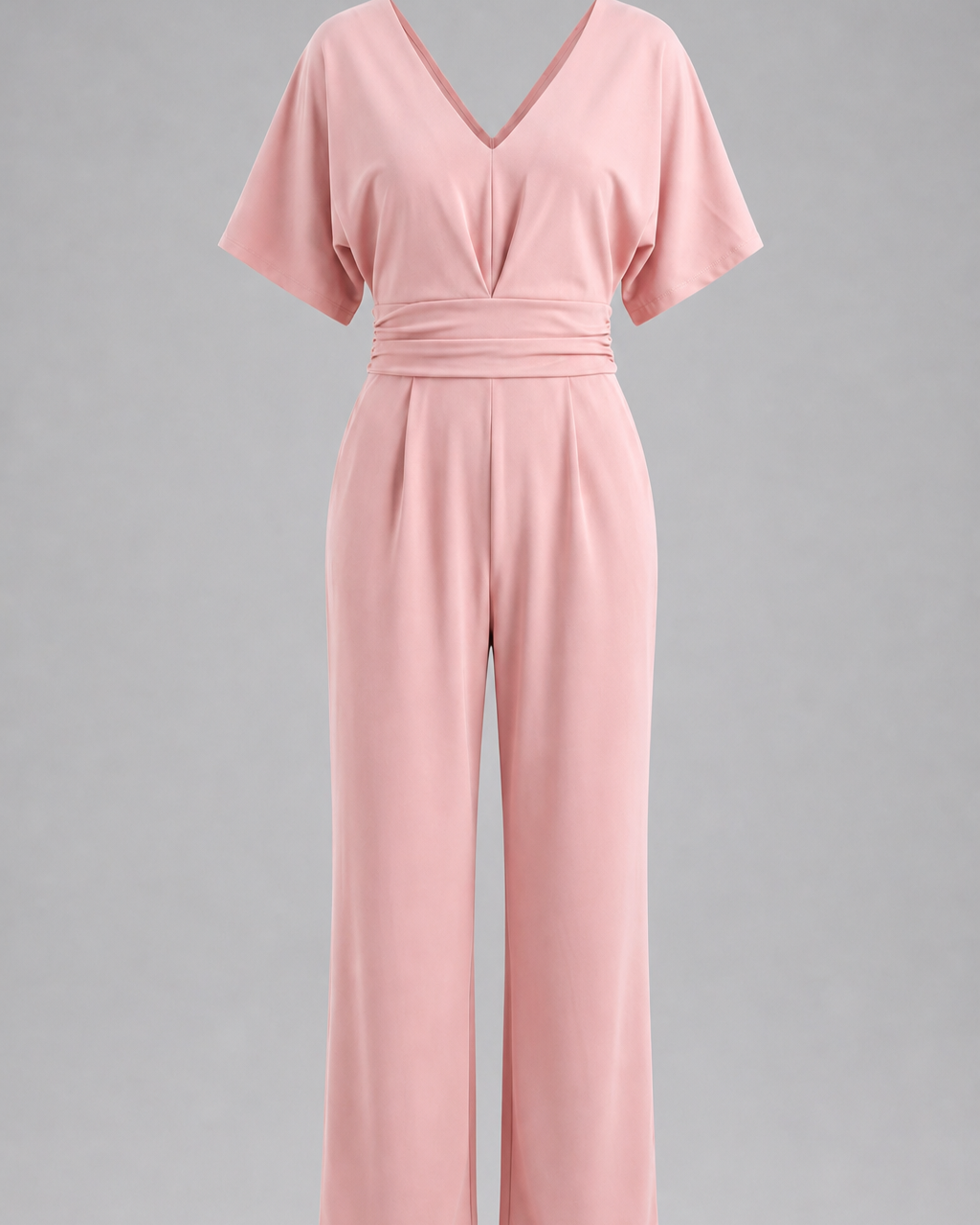 Lena - Eleganter V-Ausschnitt-Jumpsuit - Rosa - Jumpsuit - Concept Fashionlab Boutique