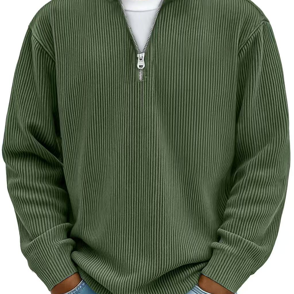 Gehobener Strickpullover mit Halbreißverschluss für alltägliche Eleganz