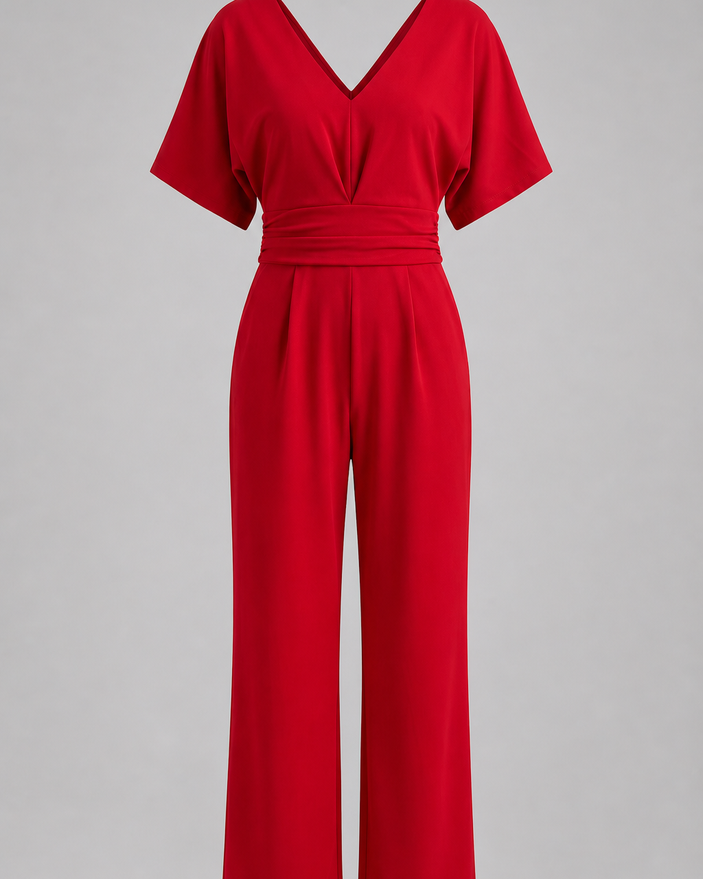 Lena - Eleganter V-Ausschnitt-Jumpsuit - Rot - Jumpsuit - Concept Fashionlab Boutique