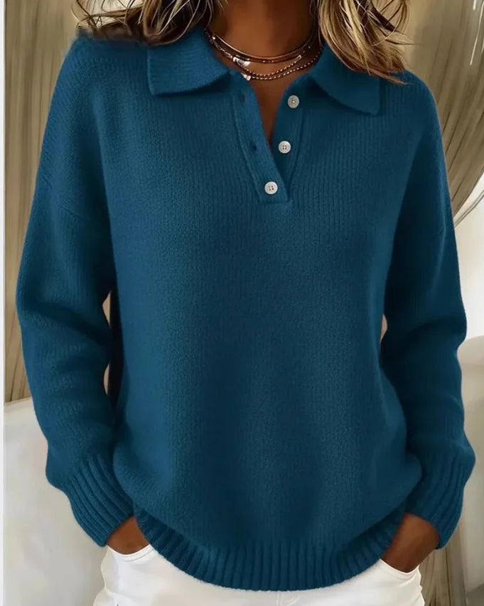 Duna – Strickpullover - Marineblau - - Cow Clothing