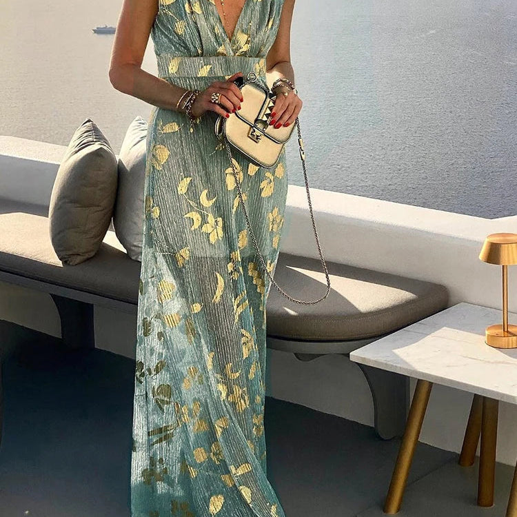 Amy | Anmutiges florales Maxikleid für mühelose Eleganz