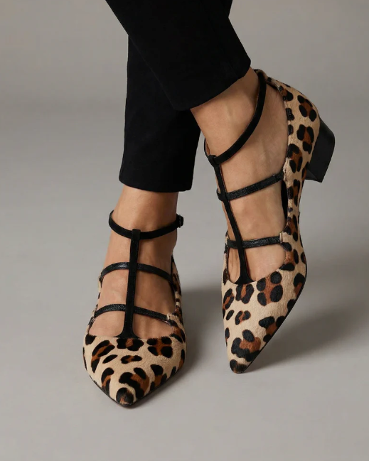 Bridget | Schuhe mit Absatz und Leopardenriemen - - - Nancy & Ruth
