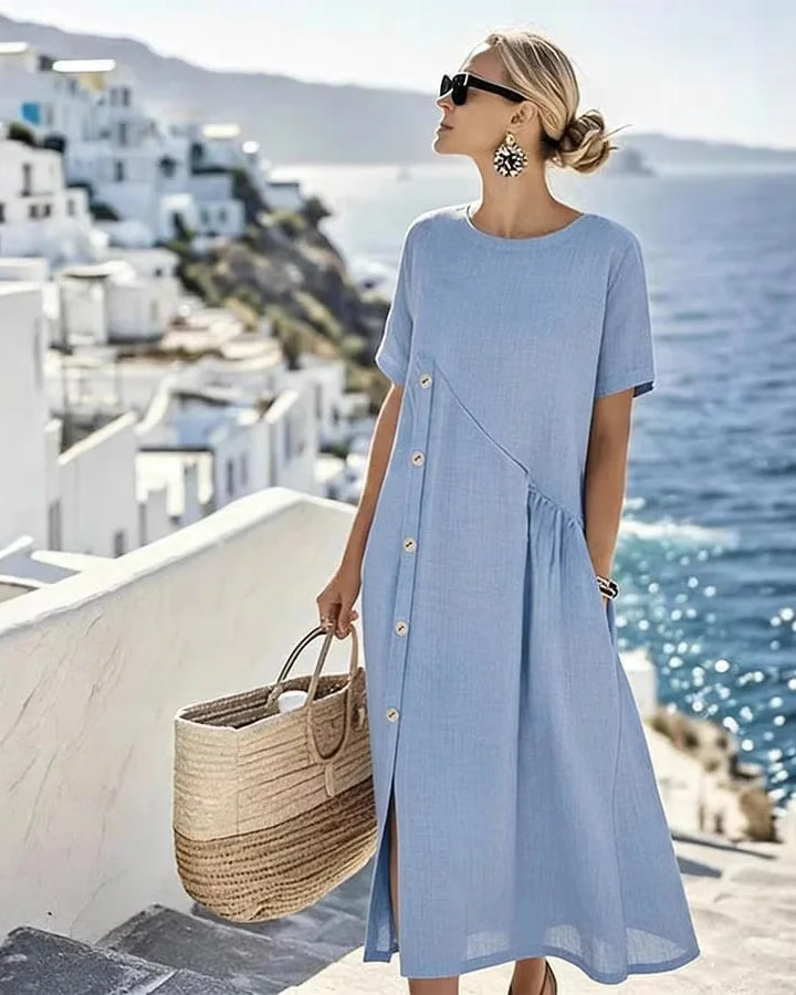 Talia | Midikleid - Blau (fast verschwunden⚠️) - - Cow Clothing