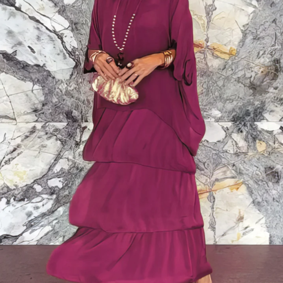 Anmutiges, fließendes Maxikleid