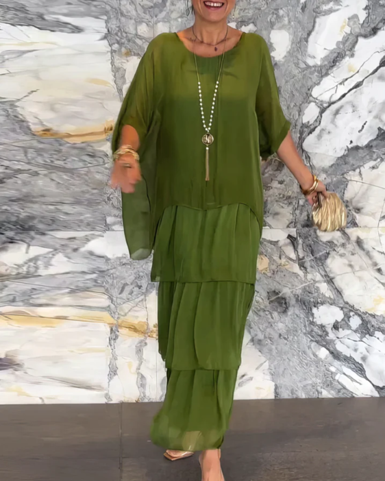 Luxuriöses, fließendes Maxikleid - - Maxi Dress - Concept Fashionlab