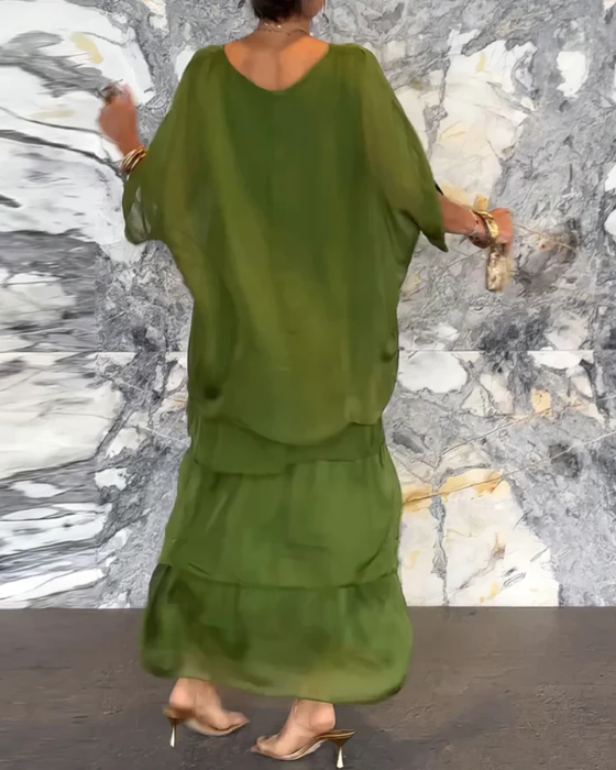 Luxuriöses, fließendes Maxikleid - - Maxi Dress - Concept Fashionlab