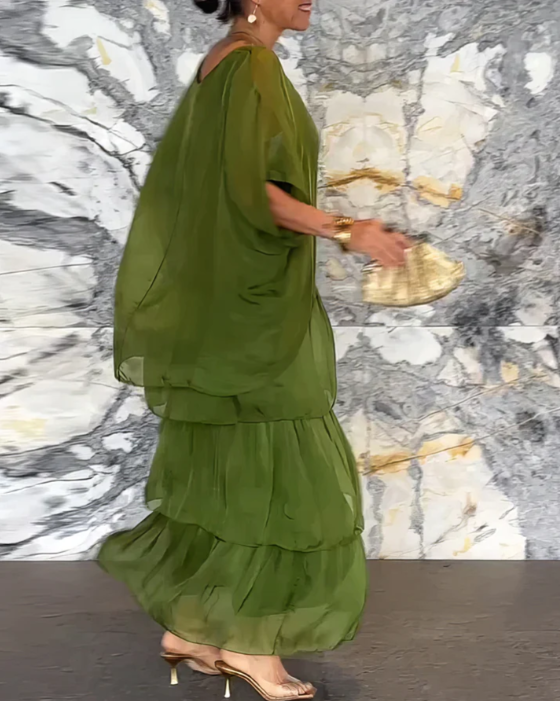 Luxuriöses, fließendes Maxikleid - - Maxi Dress - Concept Fashionlab