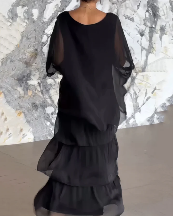 Luxuriöses, fließendes Maxikleid - - Maxi Dress - Concept Fashionlab