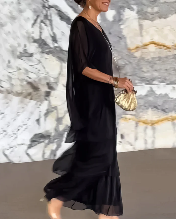 Luxuriöses, fließendes Maxikleid - - Maxi Dress - Concept Fashionlab