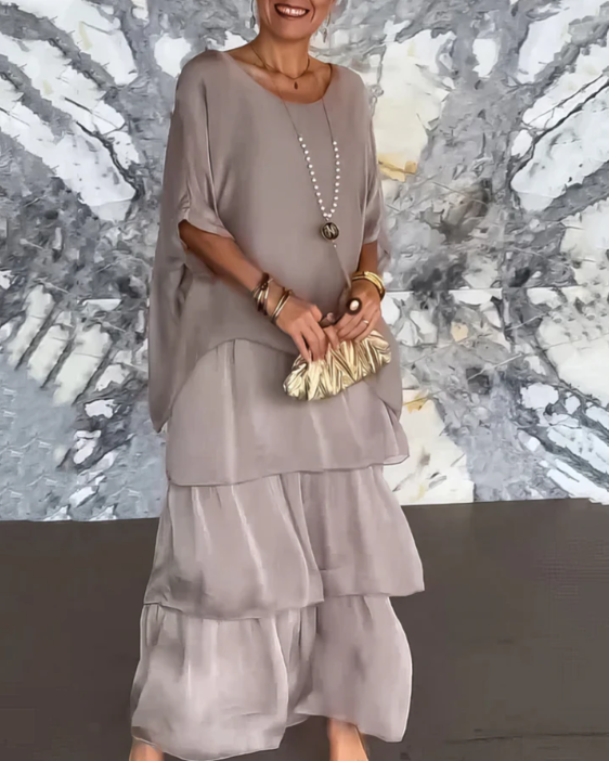 Luxuriöses, fließendes Maxikleid - - Maxi Dress - Concept Fashionlab