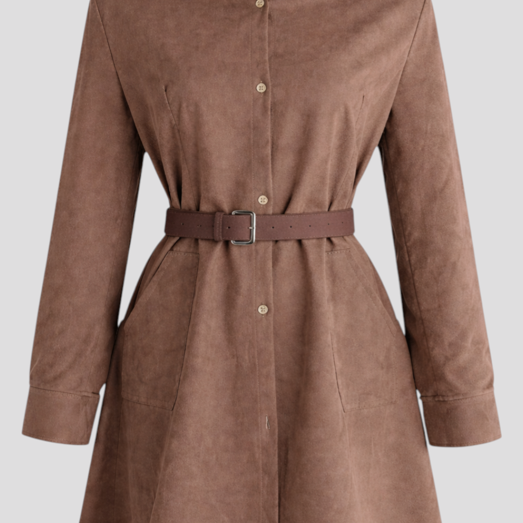 Jéssara – Zeitloses Kleid mit Knopfleiste für einen mühelosen Stil Damen