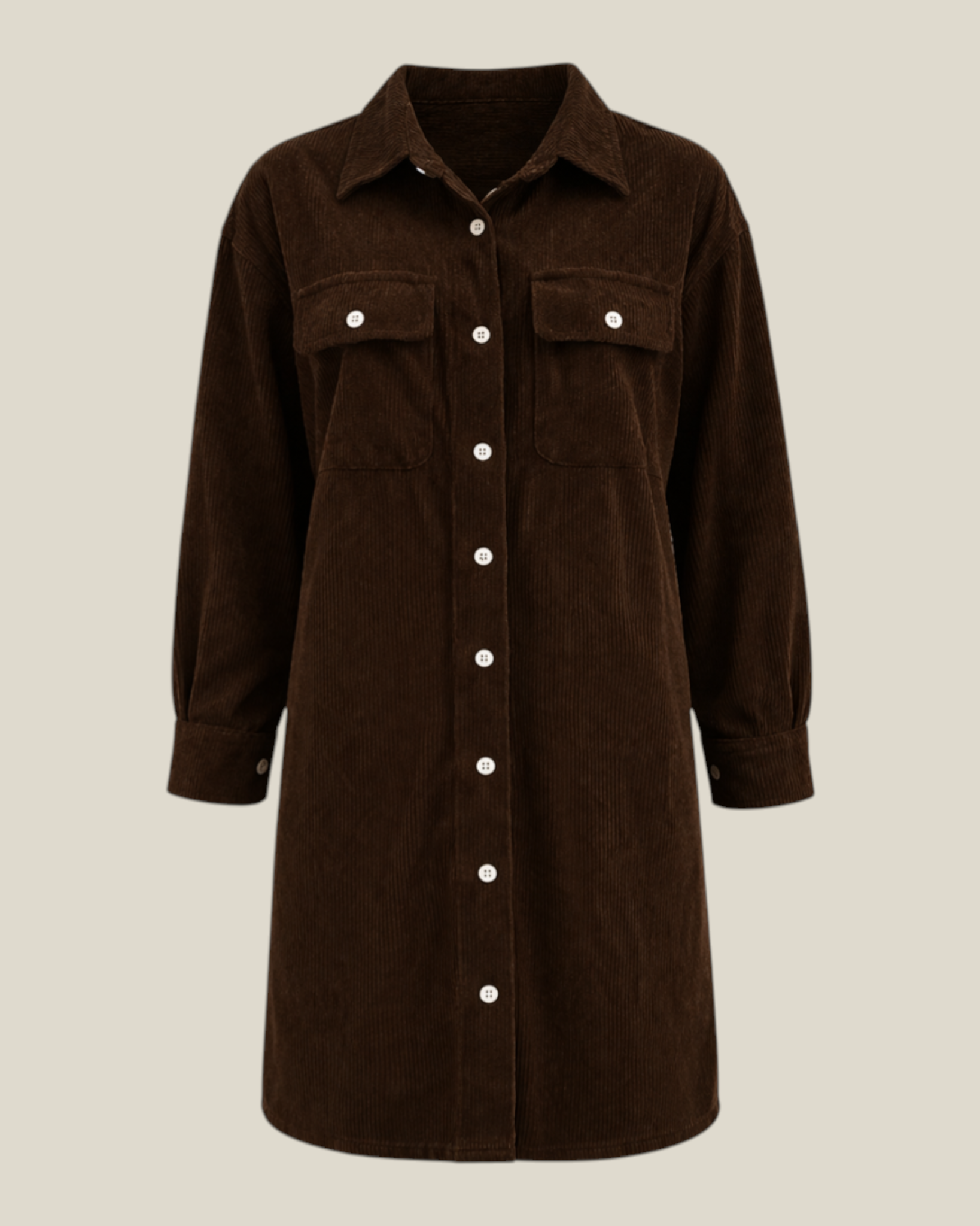 Trendiges Kleid mit bequemer, entspannter Passform Damen - Braun - Dress - Concept Fashionlab Boutique