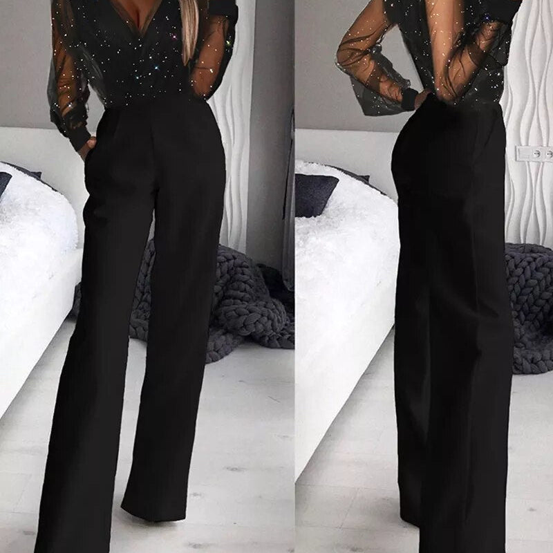 Sophie – Lässiger einfarbiger Jumpsuit - Schwarz - Jumpsuit - Concept Fashionlab Boutique