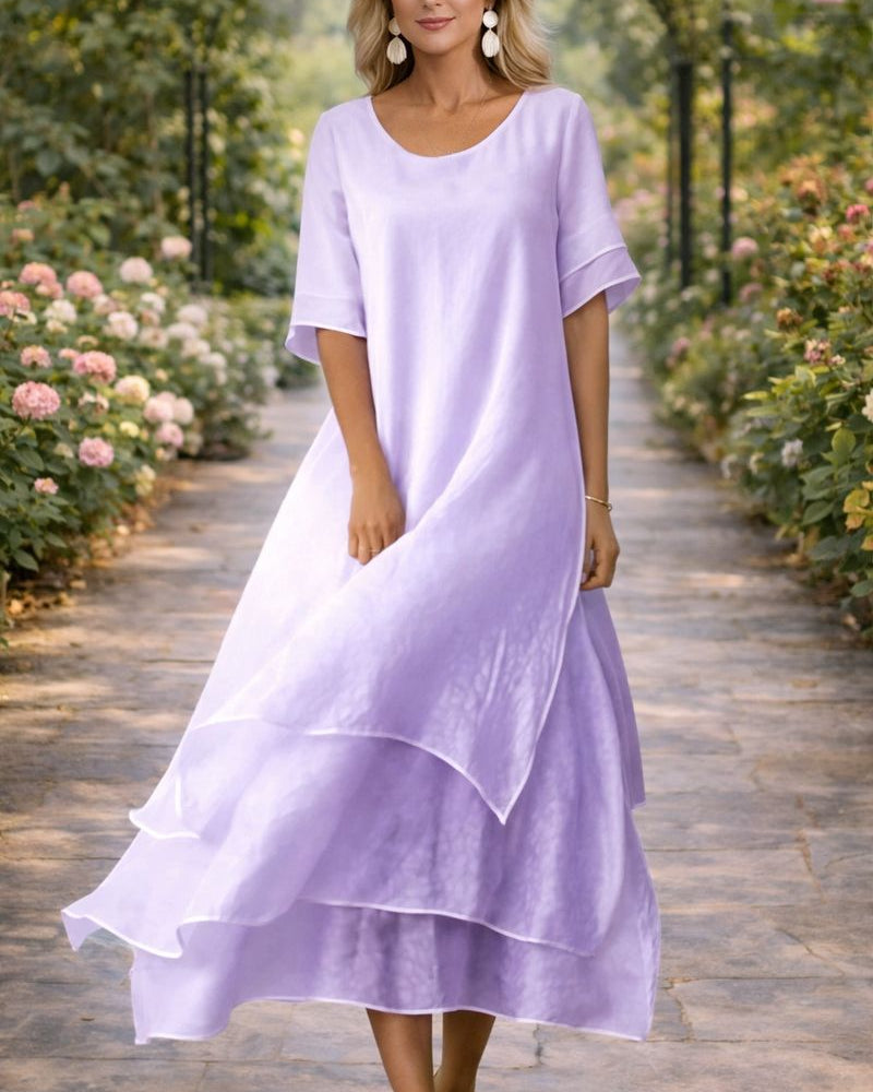April™ | Timeless Elegance Dress - Purple - Dress - Concept Fashionlab