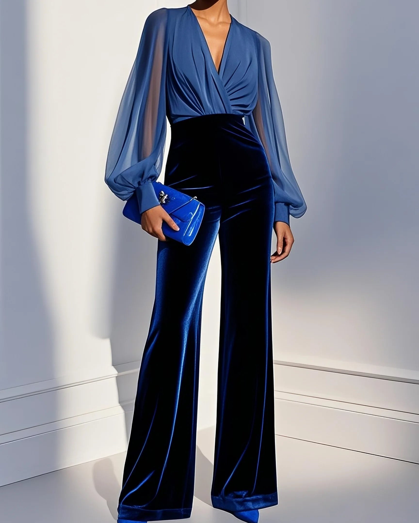 Schlanker und eleganter Jumpsuit Damen - Blau - Jumpsuit - Concept Fashionlab Boutique