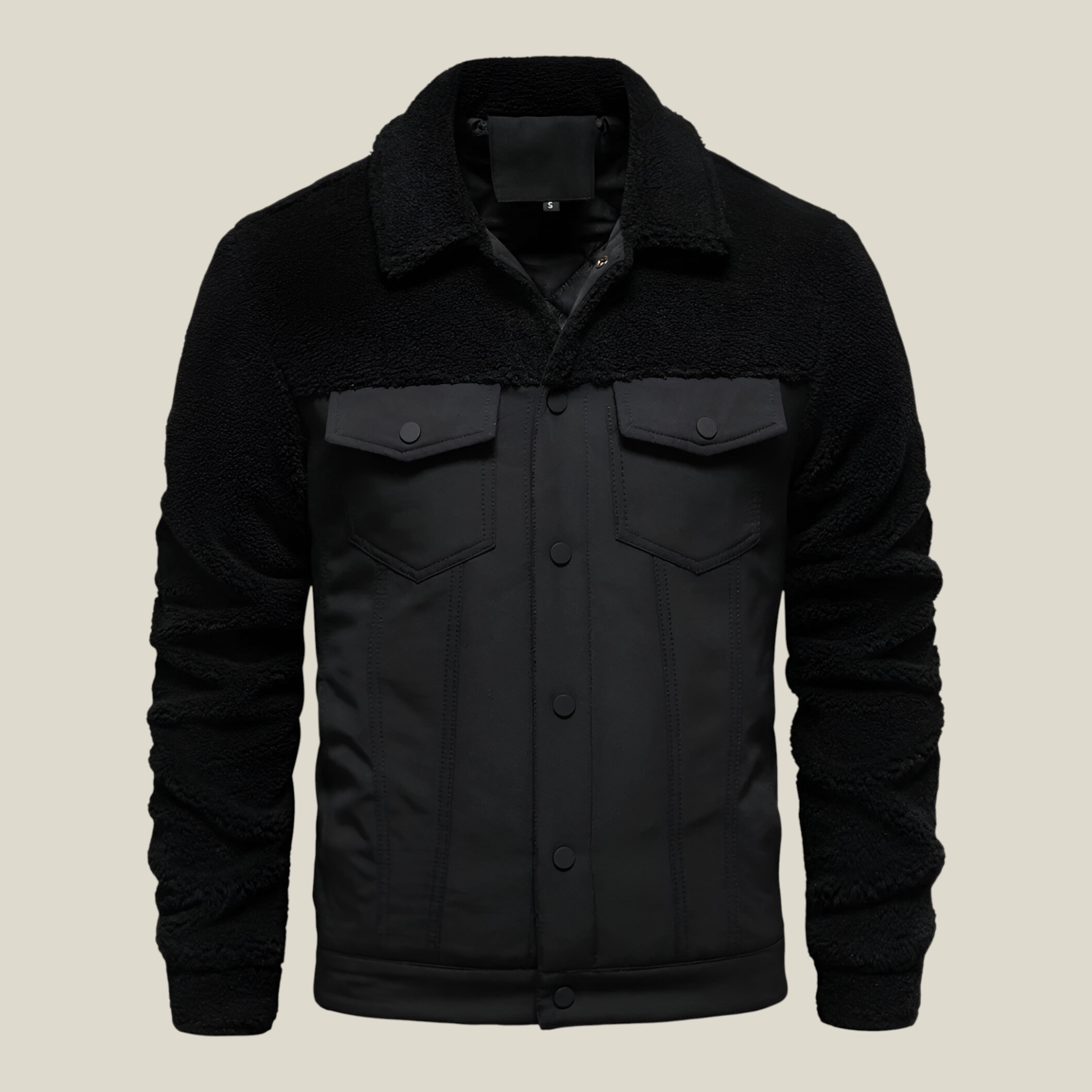 Zweifarbige Fleece Stoffjacke-Concept Fashion Lab