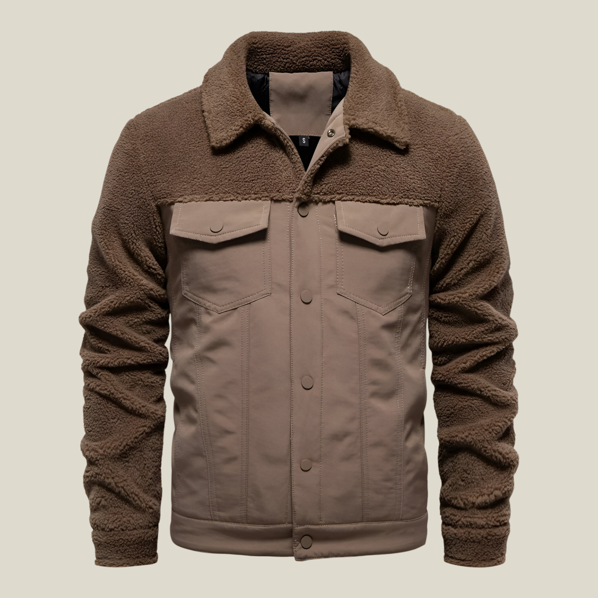 Zweifarbige Fleece Stoffjacke-Concept Fashion Lab