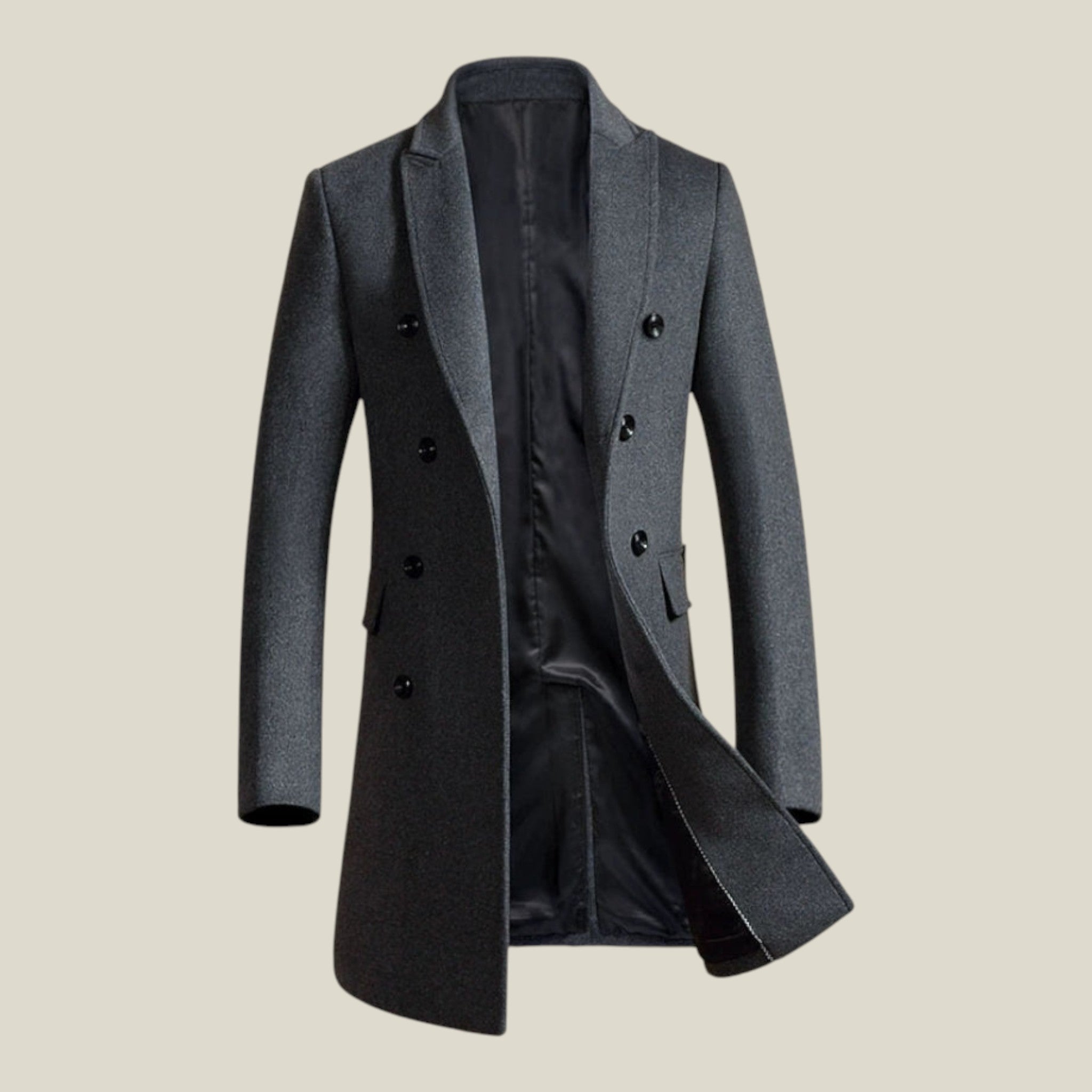 Eleganter Business-Mantel mit Reverskragen-Concept Fashion Lab