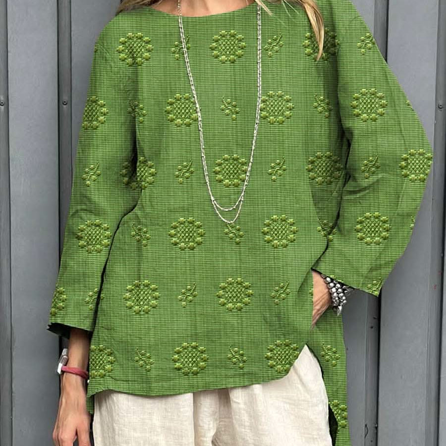 Damen Vintage-Blumen-Shirt