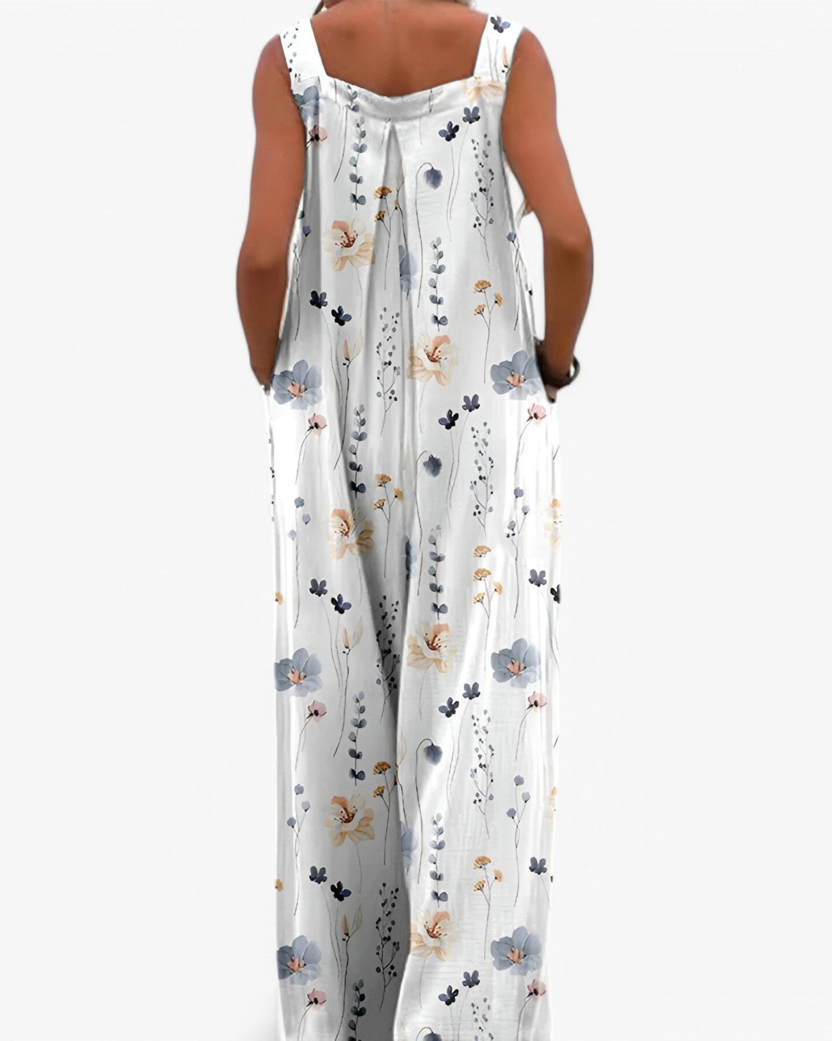Ärmelloser Jumpsuit mit Blumenmuster Damen - - Jumpsuit - Concept Fashionlab