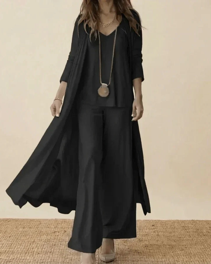 Raquel | Elegantes dreiteiliges Set - Schwarz - - Margaret & Rose